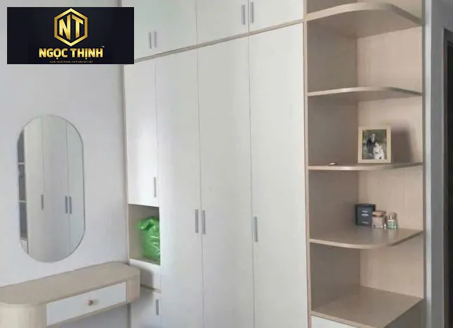 TỦ QUẦN ÁO GỖ MDF PHỦ MELAMINE MẪU 17